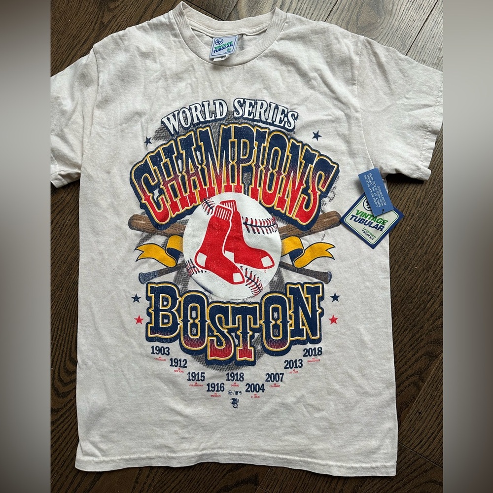 Vintage Boston Champions Tee - Cream
